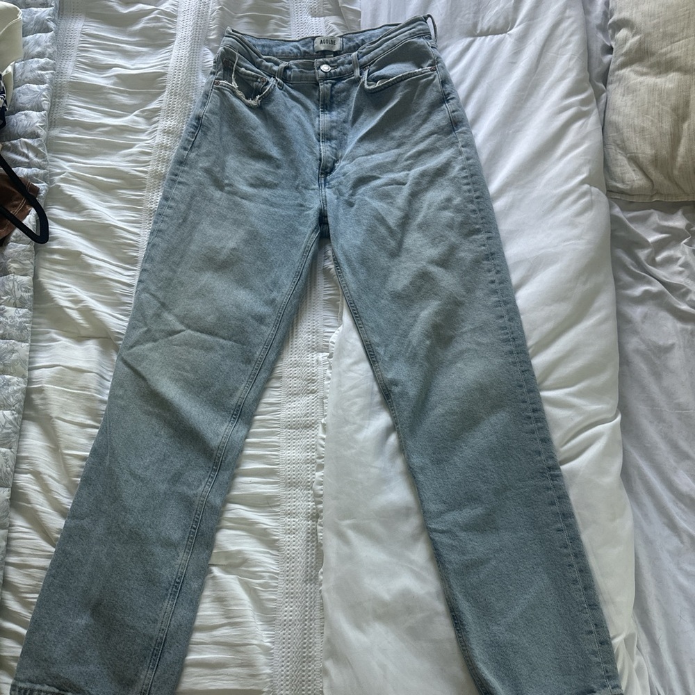 Agolde High Rise Stovepipe Jeans in Melody